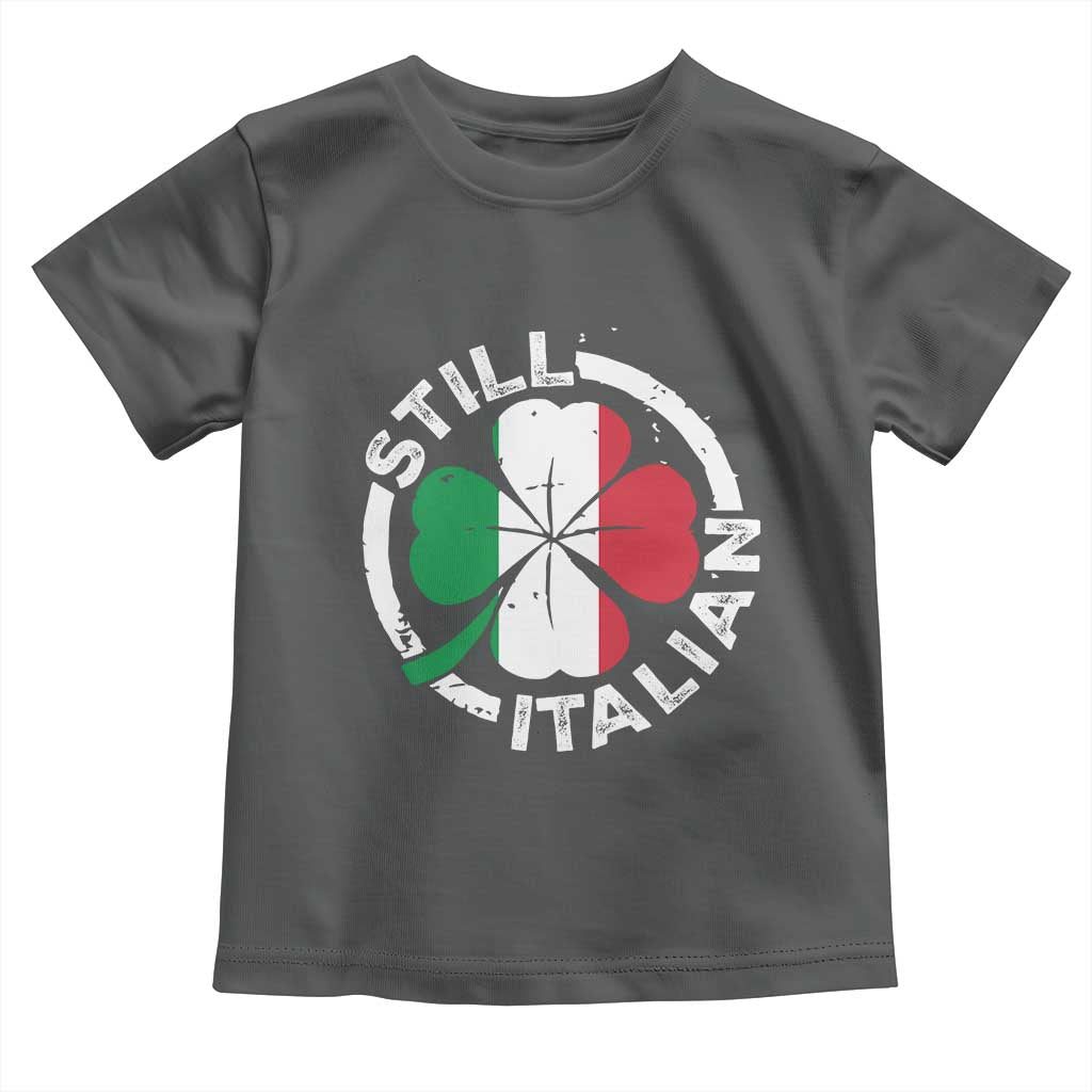 Funny Italian St Patrick's Day Toddler T Shirt Lucky Shamrock Italy Flag