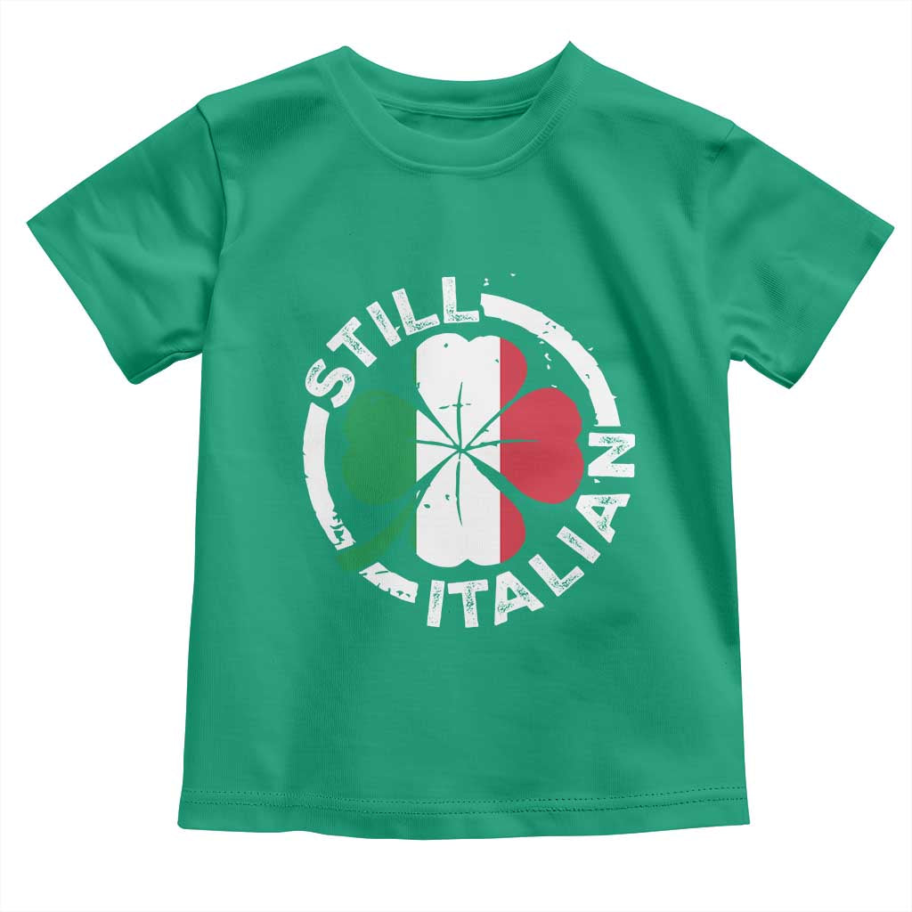Funny Italian St Patrick's Day Toddler T Shirt Lucky Shamrock Italy Flag