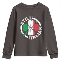 Funny Italian St Patrick's Day Youth Sweatshirt Lucky Shamrock Italy Flag