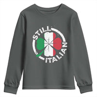 Funny Italian St Patrick's Day Youth Sweatshirt Lucky Shamrock Italy Flag