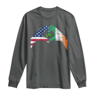 America Ireland Flag Long Sleeve Shirt Lucky Shamrock Vintage American Irish Roots