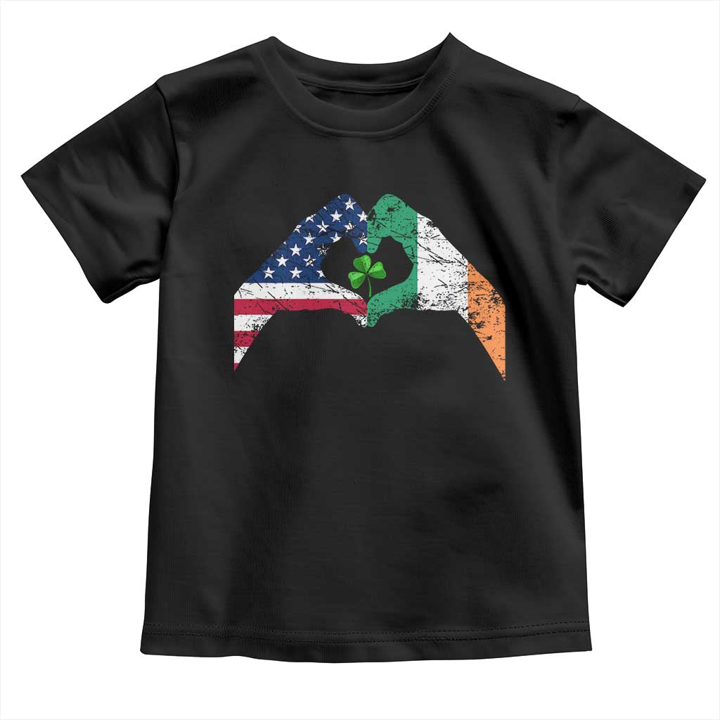 America Ireland Flag Toddler T Shirt Lucky Shamrock Vintage American Irish Roots