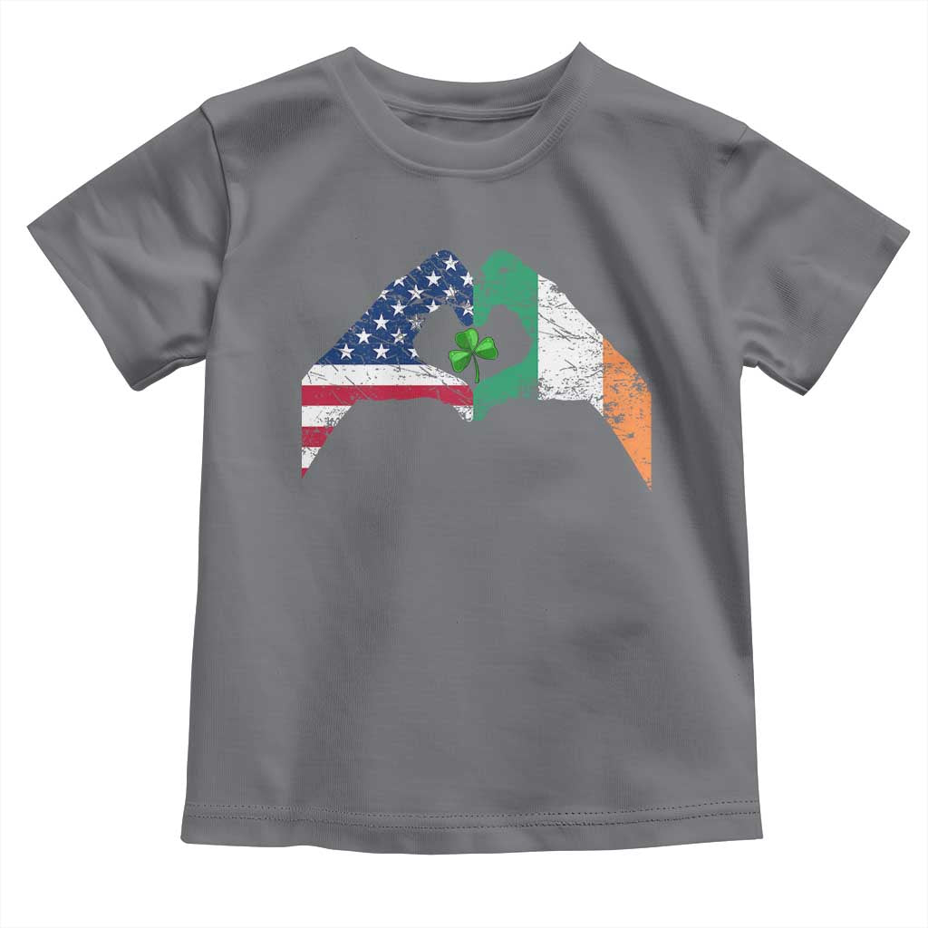 America Ireland Flag Toddler T Shirt Lucky Shamrock Vintage American Irish Roots
