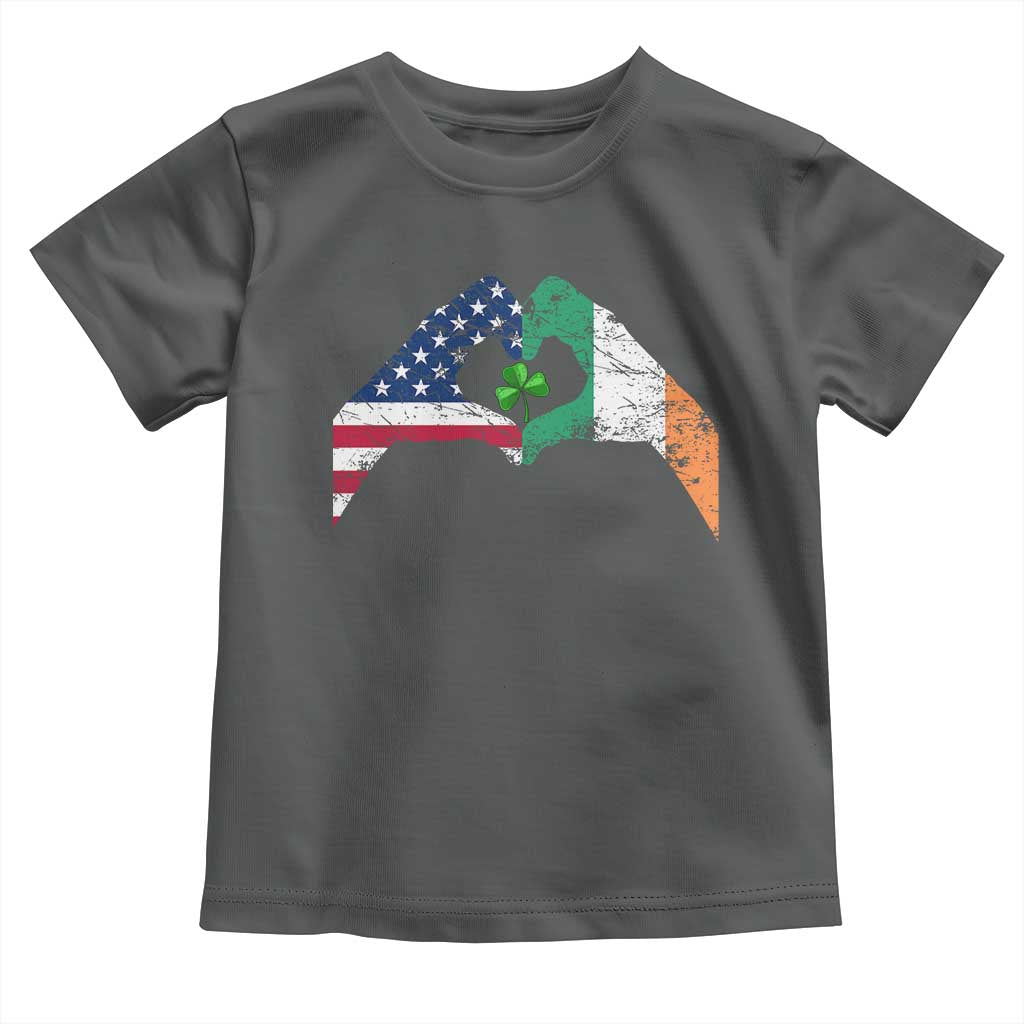 America Ireland Flag Toddler T Shirt Lucky Shamrock Vintage American Irish Roots