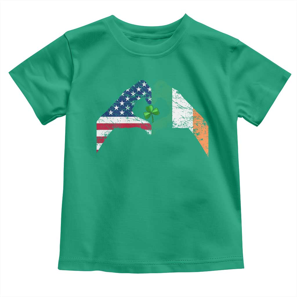 America Ireland Flag Toddler T Shirt Lucky Shamrock Vintage American Irish Roots