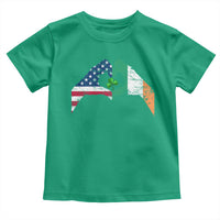 America Ireland Flag Toddler T Shirt Lucky Shamrock Vintage American Irish Roots