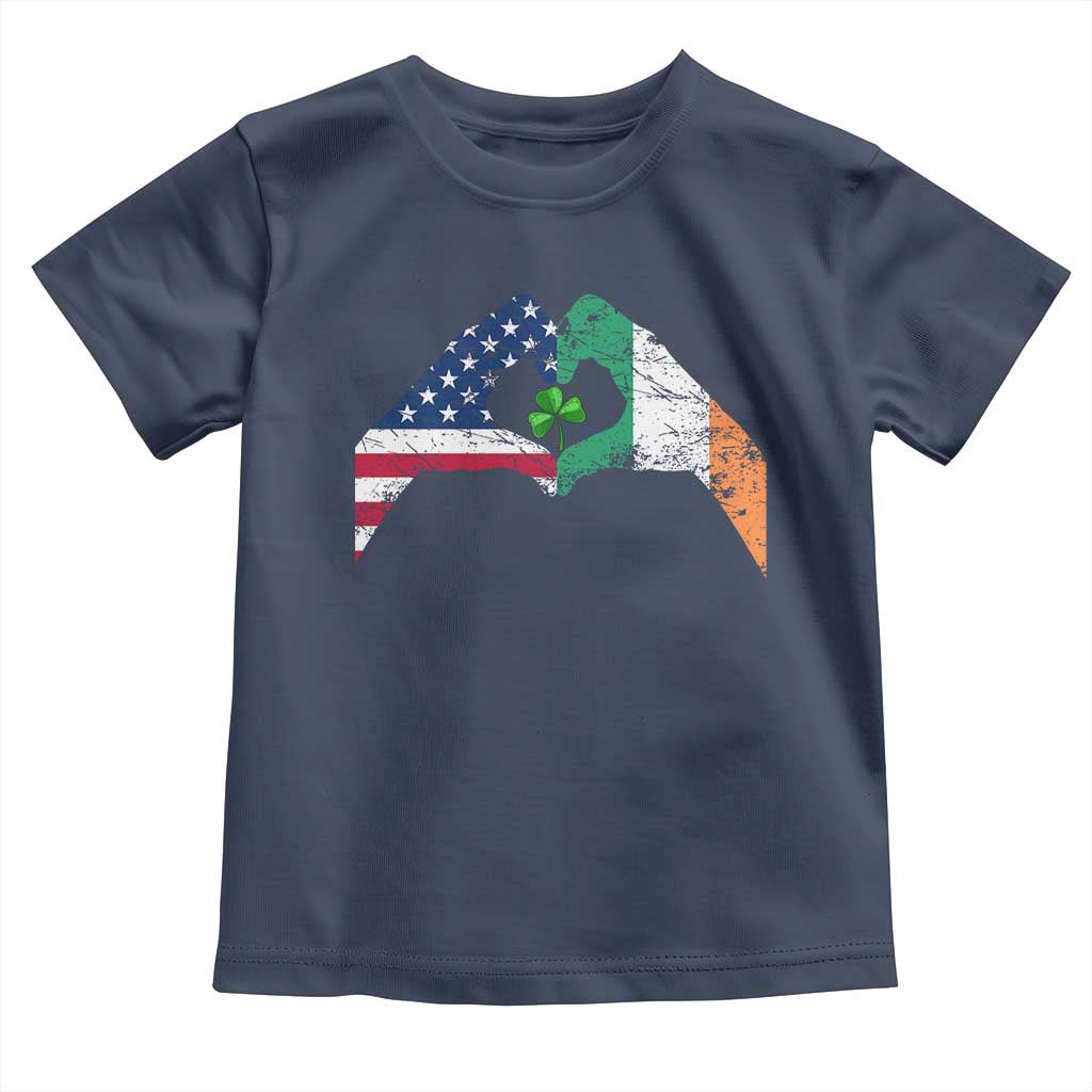 America Ireland Flag Toddler T Shirt Lucky Shamrock Vintage American Irish Roots