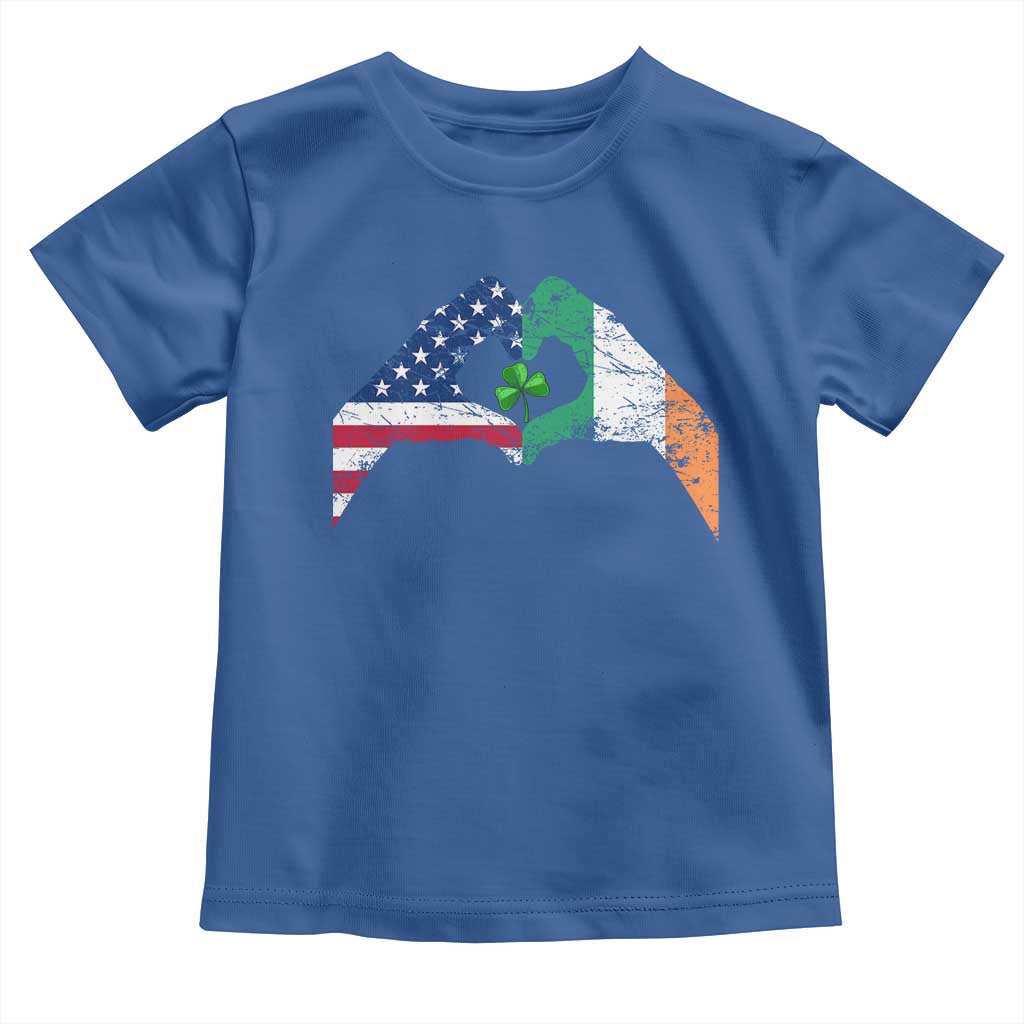 America Ireland Flag Toddler T Shirt Lucky Shamrock Vintage American Irish Roots
