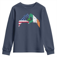 America Ireland Flag Youth Sweatshirt Lucky Shamrock Vintage American Irish Roots