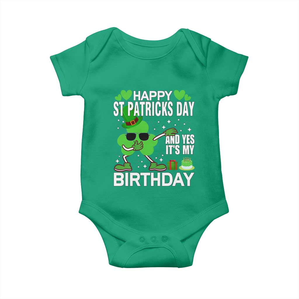 St Patricks Day Birthday Baby Onesie Born On Saint Paddys Irish Bday Gift