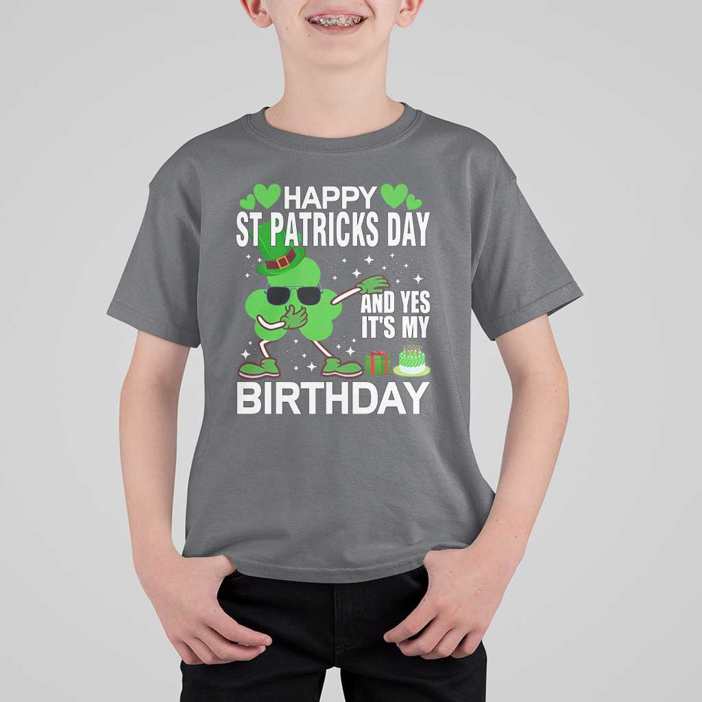 St Patricks Day Birthday T Shirt For Kid Born On Saint Paddys Irish Bday Gift