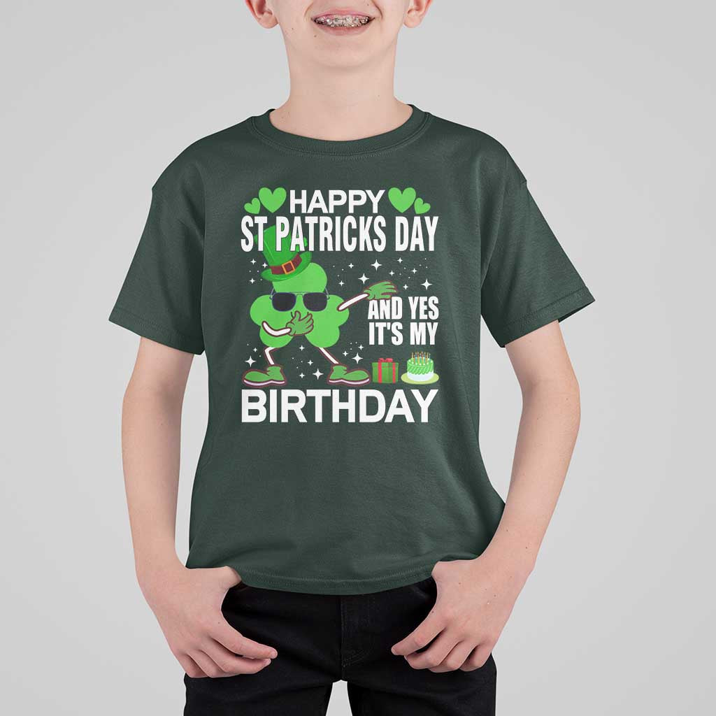 St Patricks Day Birthday T Shirt For Kid Born On Saint Paddys Irish Bday Gift