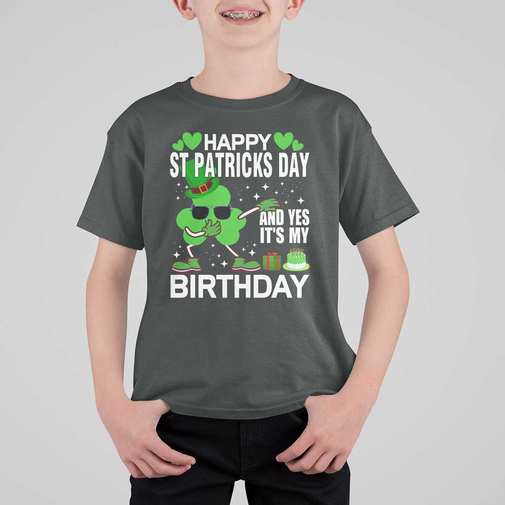 St Patricks Day Birthday T Shirt For Kid Born On Saint Paddys Irish Bday Gift
