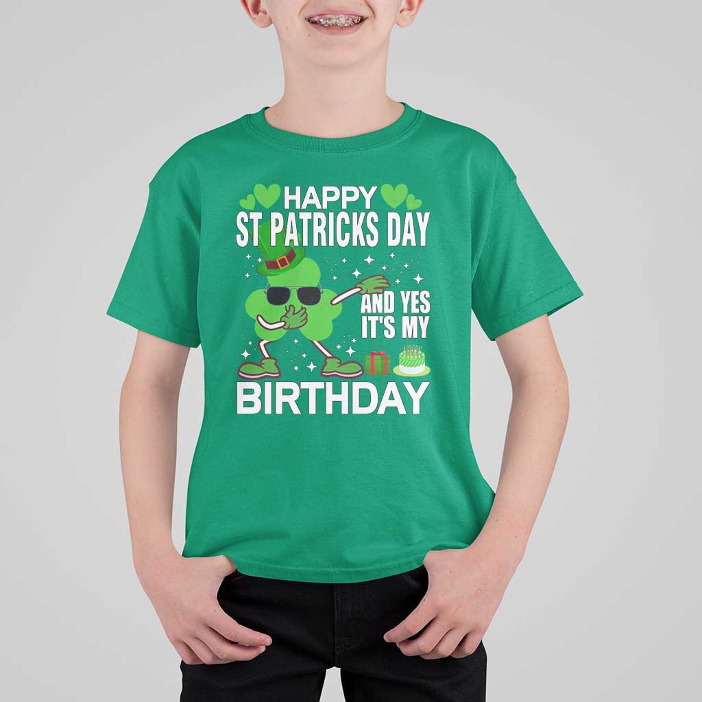 St Patricks Day Birthday T Shirt For Kid Born On Saint Paddys Irish Bday Gift