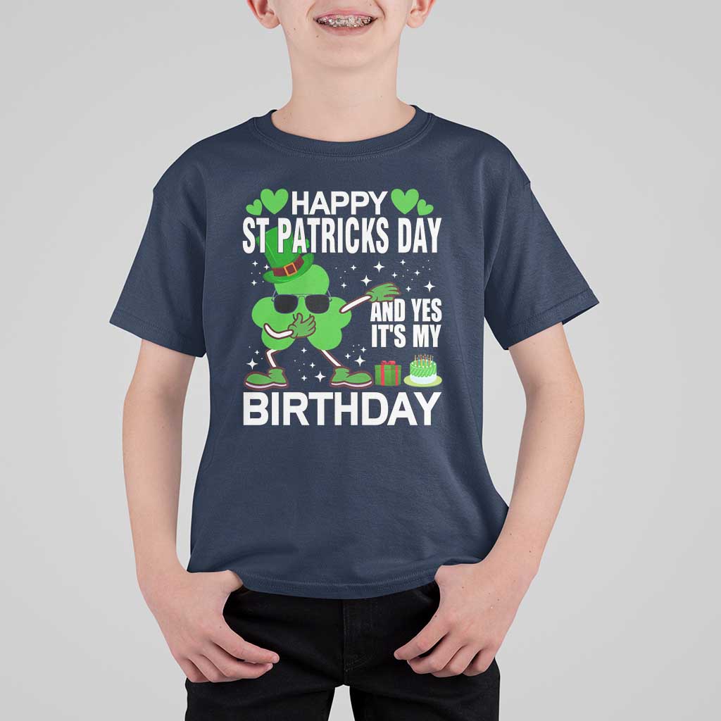 St Patricks Day Birthday T Shirt For Kid Born On Saint Paddys Irish Bday Gift