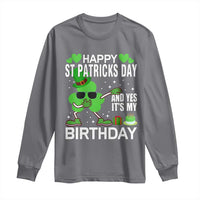 St Patricks Day Birthday Long Sleeve Shirt Born On Saint Paddys Irish Bday Gift