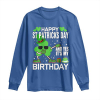 St Patricks Day Birthday Long Sleeve Shirt Born On Saint Paddys Irish Bday Gift
