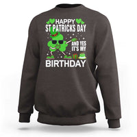 St Patricks Day Birthday Sweatshirt Born On Saint Paddys Irish Bday Gift