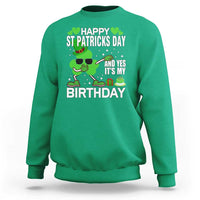 St Patricks Day Birthday Sweatshirt Born On Saint Paddys Irish Bday Gift