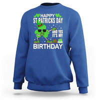 St Patricks Day Birthday Sweatshirt Born On Saint Paddys Irish Bday Gift