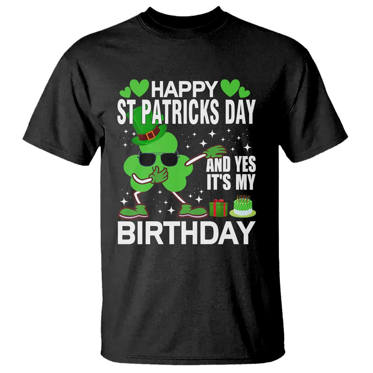 St Patricks Day Birthday T Shirt Born On Saint Paddys Irish Bday Gift