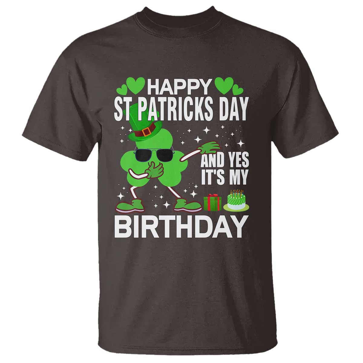 St Patricks Day Birthday T Shirt Born On Saint Paddys Irish Bday Gift