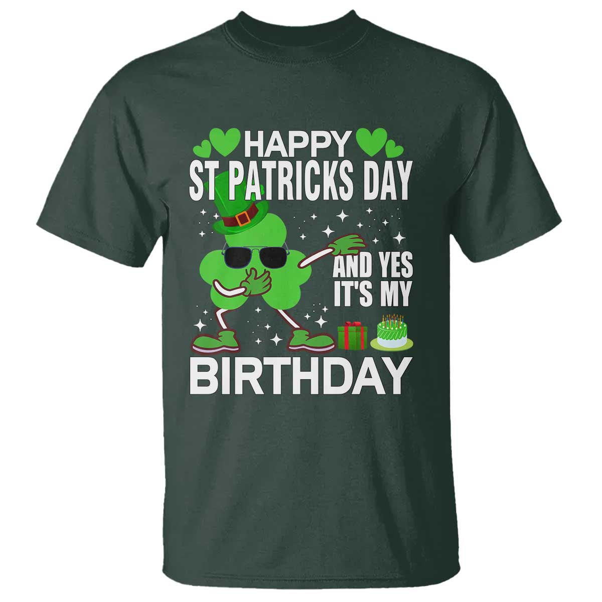 St Patricks Day Birthday T Shirt Born On Saint Paddys Irish Bday Gift