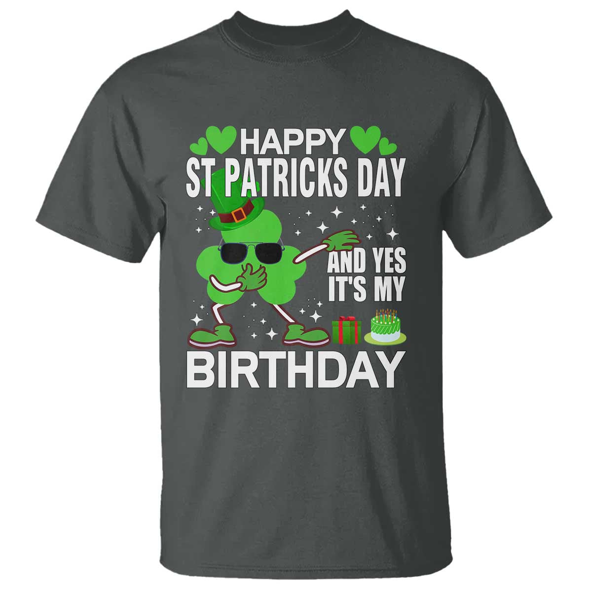 St Patricks Day Birthday T Shirt Born On Saint Paddys Irish Bday Gift