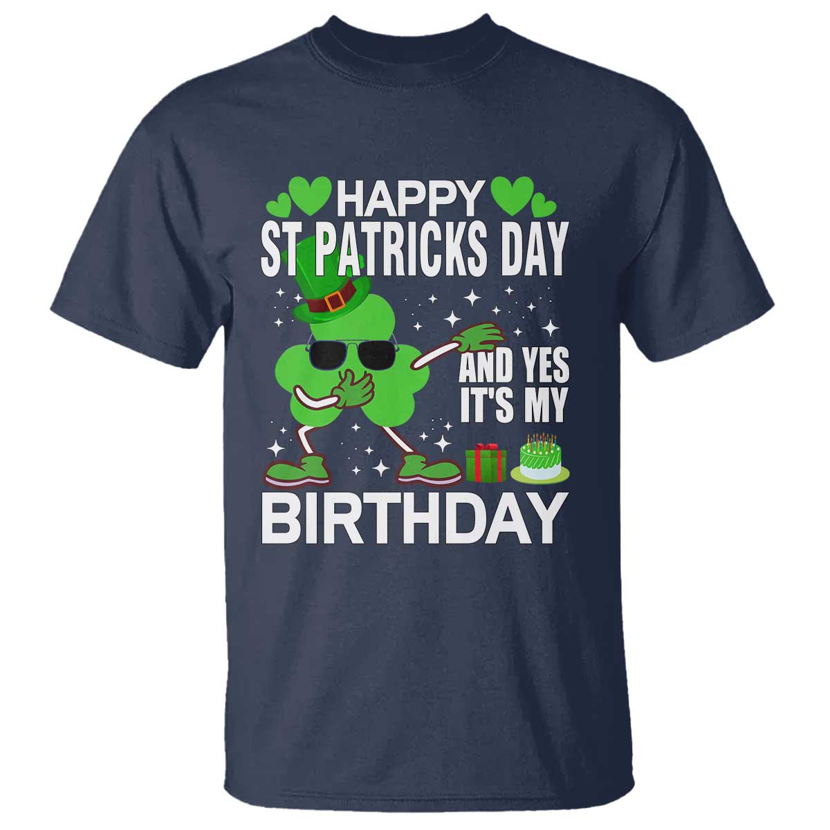 St Patricks Day Birthday T Shirt Born On Saint Paddys Irish Bday Gift