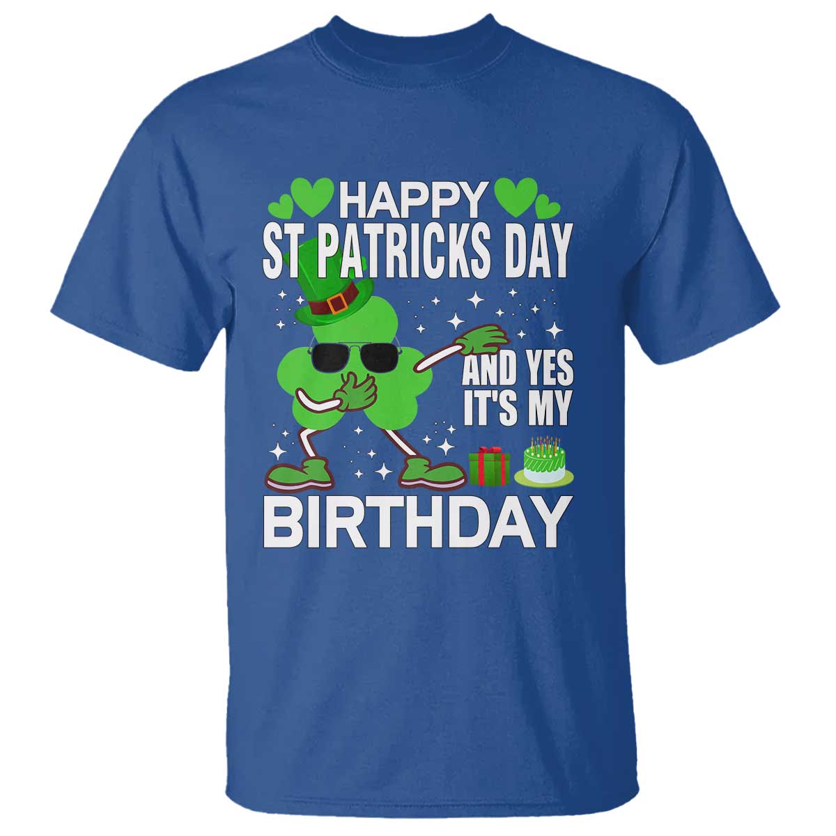 St Patricks Day Birthday T Shirt Born On Saint Paddys Irish Bday Gift