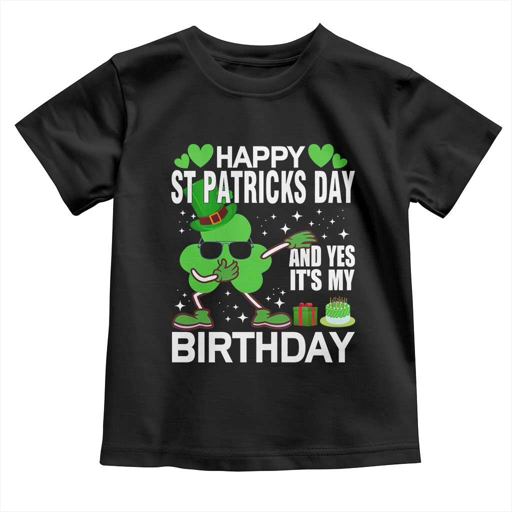 St Patricks Day Birthday Toddler T Shirt Born On Saint Paddys Irish Bday Gift