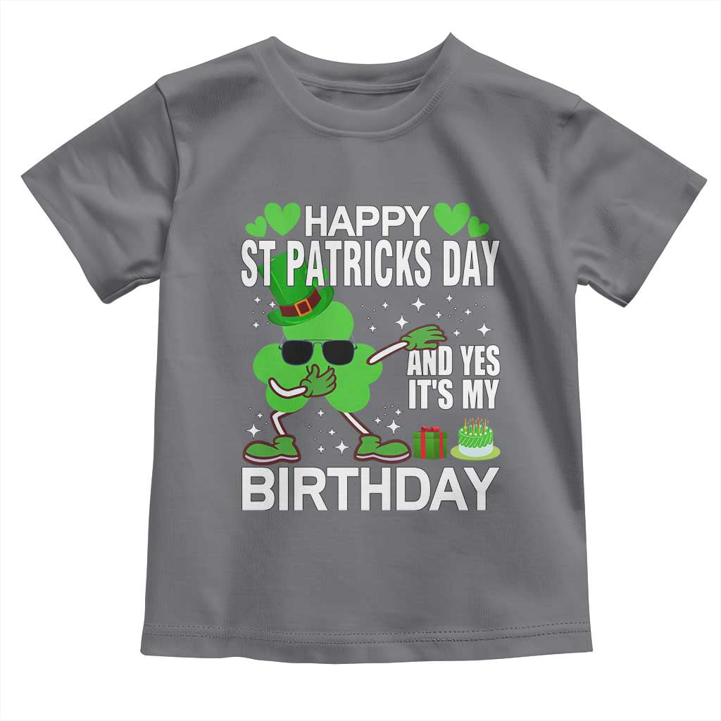 St Patricks Day Birthday Toddler T Shirt Born On Saint Paddys Irish Bday Gift