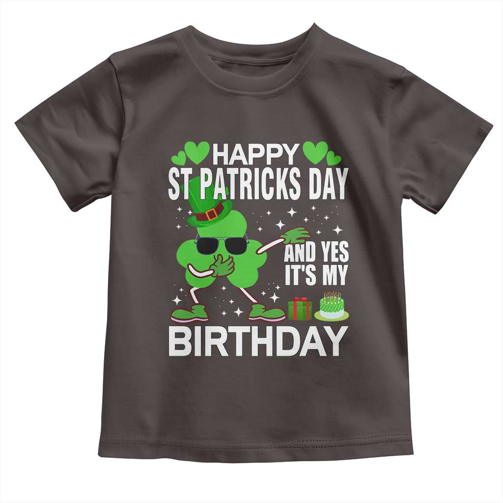 St Patricks Day Birthday Toddler T Shirt Born On Saint Paddys Irish Bday Gift