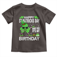 St Patricks Day Birthday Toddler T Shirt Born On Saint Paddys Irish Bday Gift