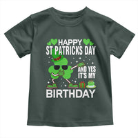 St Patricks Day Birthday Toddler T Shirt Born On Saint Paddys Irish Bday Gift