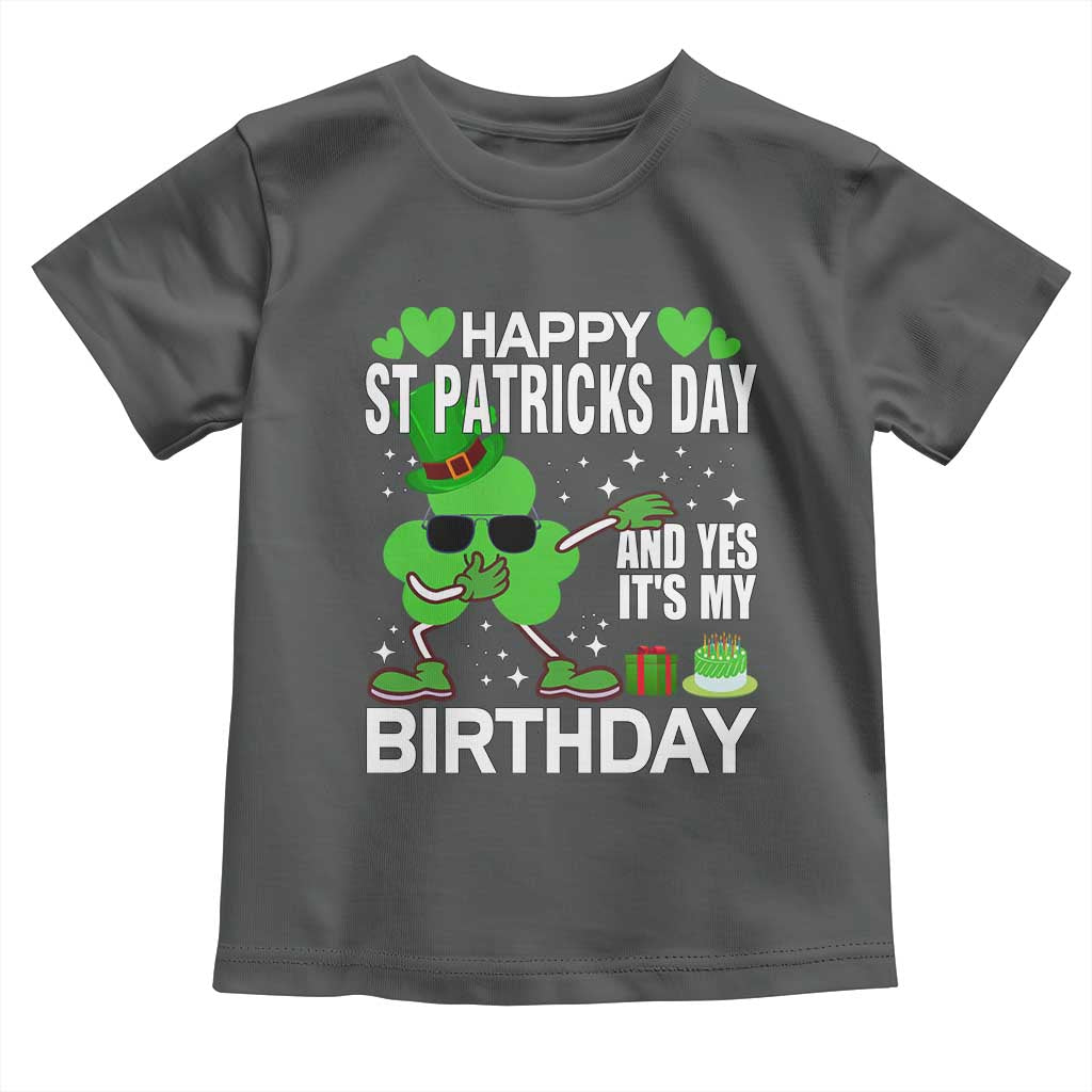 St Patricks Day Birthday Toddler T Shirt Born On Saint Paddys Irish Bday Gift
