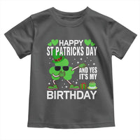 St Patricks Day Birthday Toddler T Shirt Born On Saint Paddys Irish Bday Gift