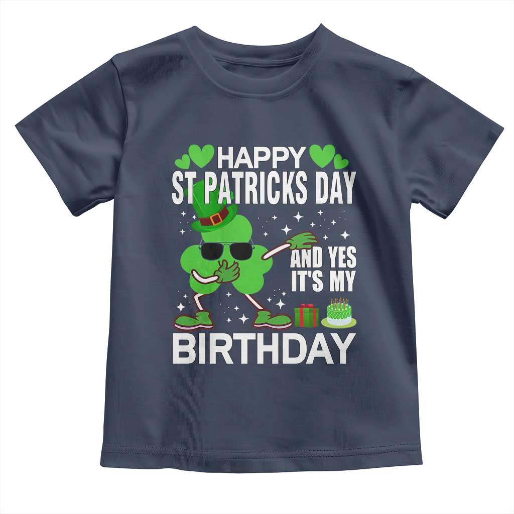 St Patricks Day Birthday Toddler T Shirt Born On Saint Paddys Irish Bday Gift