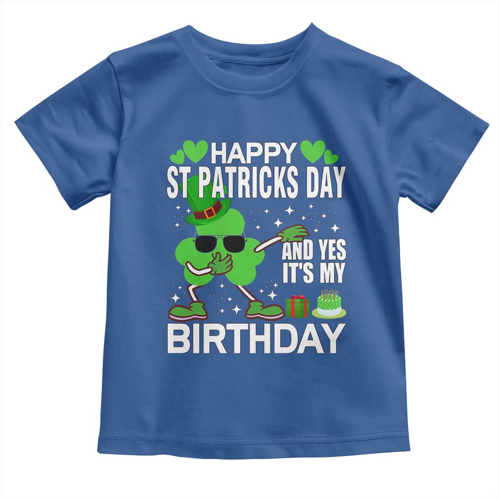 St Patricks Day Birthday Toddler T Shirt Born On Saint Paddys Irish Bday Gift