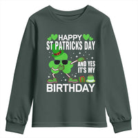 St Patricks Day Birthday Youth Sweatshirt Born On Saint Paddys Irish Bday Gift