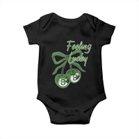 Cherry 8 Ball Baby Onesie Feeling Lucky Girl Syndrome Coquette St Patricks Day