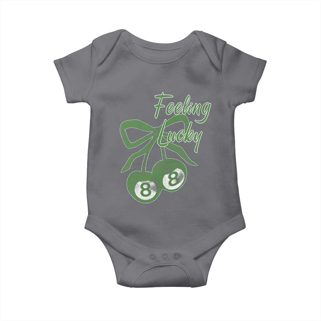 Cherry 8 Ball Baby Onesie Feeling Lucky Girl Syndrome Coquette St Patricks Day