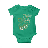 Cherry 8 Ball Baby Onesie Feeling Lucky Girl Syndrome Coquette St Patricks Day