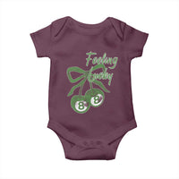 Cherry 8 Ball Baby Onesie Feeling Lucky Girl Syndrome Coquette St Patricks Day