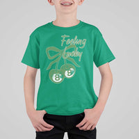 Cherry 8 Ball T Shirt For Kid Feeling Lucky Girl Syndrome Coquette St Patricks Day