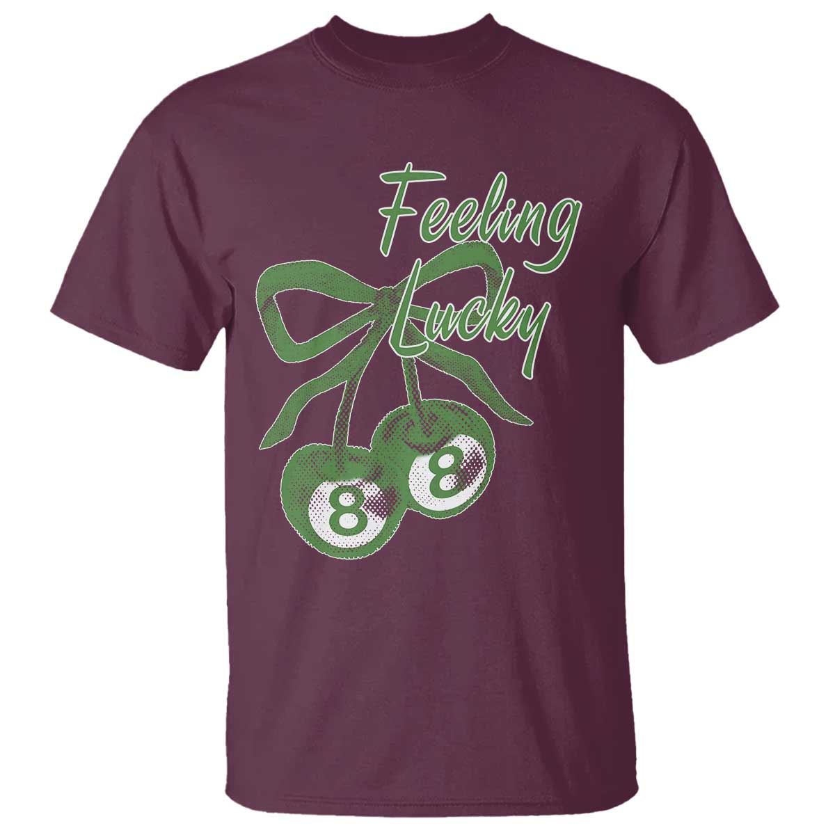 Cherry 8 Ball T Shirt Feeling Lucky Girl Syndrome Coquette St Patricks Day