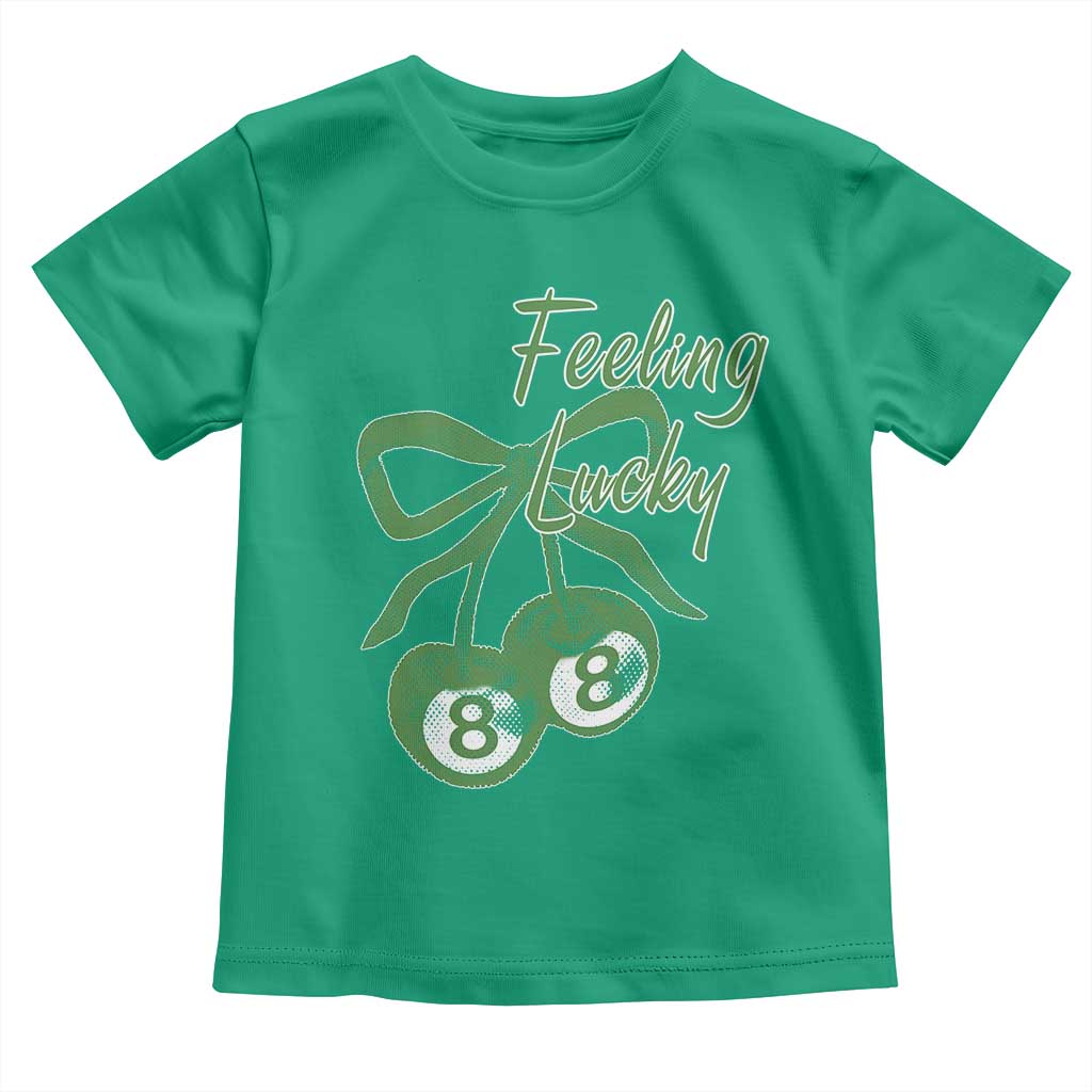 Cherry 8 Ball Toddler T Shirt Feeling Lucky Girl Syndrome Coquette St Patricks Day