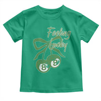 Cherry 8 Ball Toddler T Shirt Feeling Lucky Girl Syndrome Coquette St Patricks Day