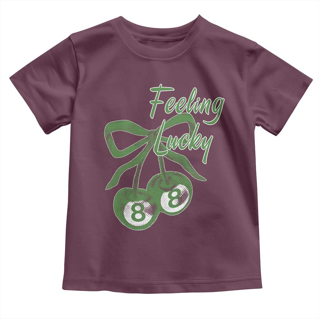Cherry 8 Ball Toddler T Shirt Feeling Lucky Girl Syndrome Coquette St Patricks Day