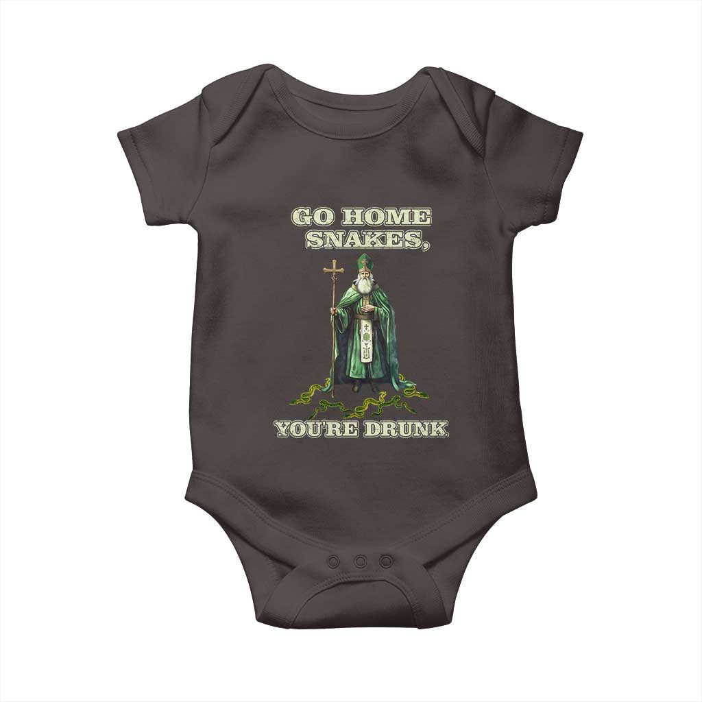Funny St. Patrick's Day Baby Onesie Go Home Snakes, You're Drunk